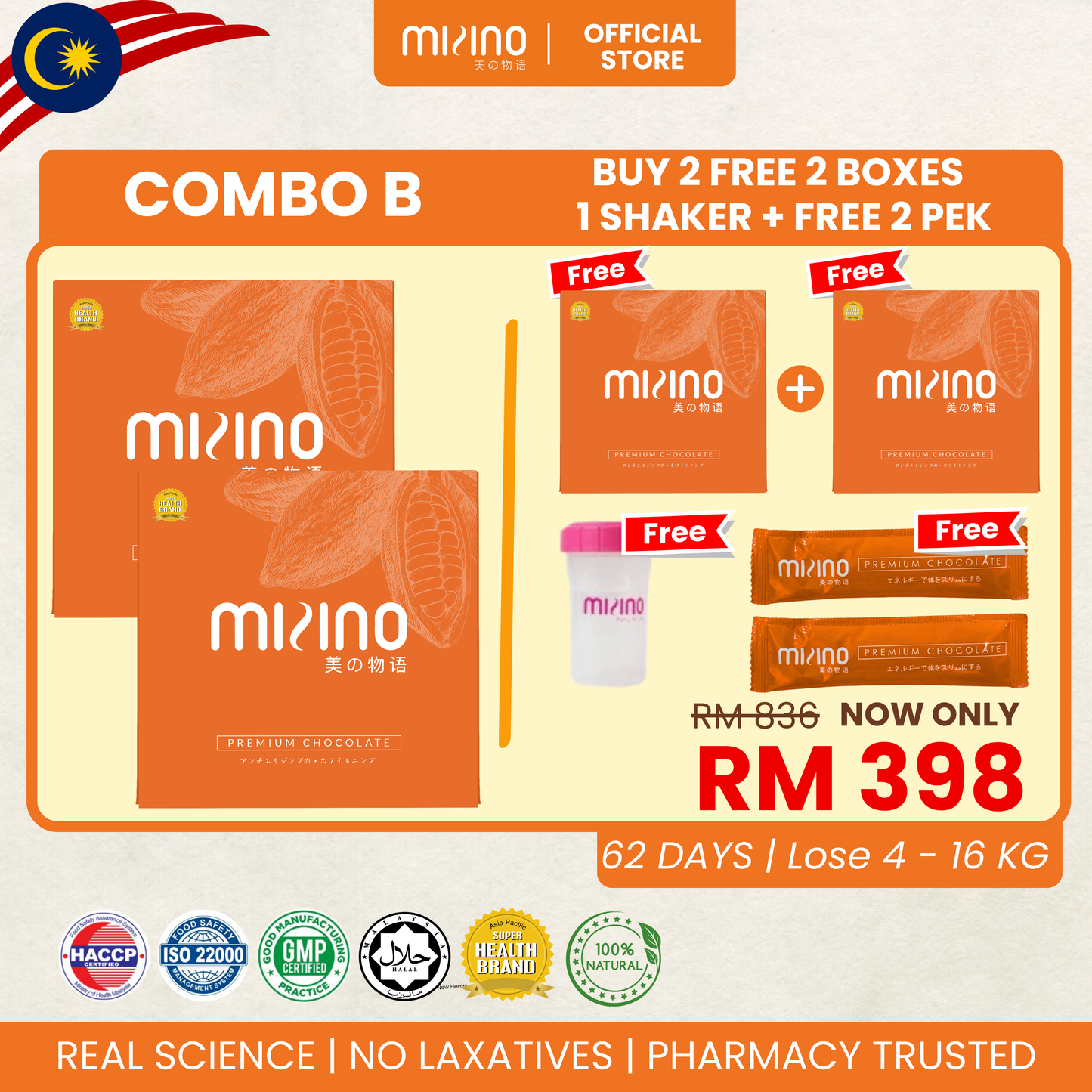 Mizino Premium Chocolate 🍫 August Merdeka Limited-Time Promo